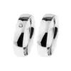 Alianzas de boda de acero con diamante