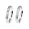 Alianzas de boda de acero con diamante