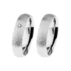 Alianzas de boda de acero con diamante