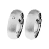Alianzas de boda de acero con diamante
