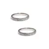 Alianzas de boda de oro blanco con diamante