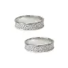 Alianzas de boda de oro blanco con diamantes