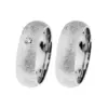 Alianzas de boda de acero con diamante