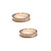 Alianzas de boda de oro rosado con diamante