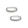 Alianzas de boda de oro blanco con diamante