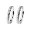 Alianzas de boda de acero con diamante