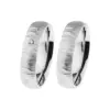 Alianzas de boda de acero con diamante