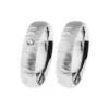 Alianzas de boda de acero con diamante