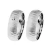 Alianzas de boda de acero con diamante