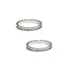 Alianzas de boda de oro blanco con diamante