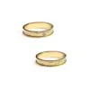 Alianzas de boda de oro amarillo con diamante