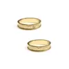 Alianzas de boda de oro amarillo con diamante