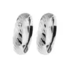 Alianzas de boda de acero con diamante