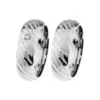Alianzas de boda de acero con diamante