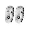 Alianzas de boda de acero con diamante