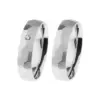 Alianzas de boda de acero con diamante