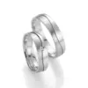 Alianzas de boda de platino con diamante