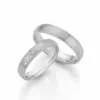 Alianzas de boda de paladio con diamantes