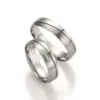 Alianzas de boda de paladio con diamantes