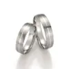 Alianzas de boda de paladio con diamantes
