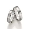 Alianzas de boda de paladio con diamantes