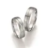 Alianzas de boda de paladio con diamantes