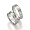 Alianzas de boda de paladio con diamantes