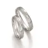 Alianzas de boda de paladio con diamantes