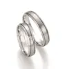 Alianzas de boda de paladio con diamante
