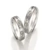 Alianzas de boda de paladio con diamante