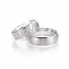 Alianzas de boda de paladio con diamantes