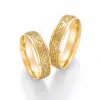 Alianzas de boda de oro amarillo