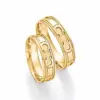 Alianzas de boda de oro amarillo