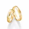 Alianzas de boda de oro amarillo con diamantes