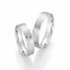 Alianzas de boda de paladio con diamantes