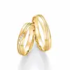 Alianzas de boda de oro amarillo con diamantes