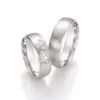 Alianzas de boda de paladio con diamantes