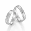 Alianzas de boda de paladio con diamantes