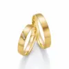 Alianzas de boda de oro amarillo con diamantes
