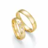 Alianzas de boda de oro amarillo con diamantes