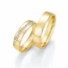 Alianzas de boda de oro amarillo con diamantes