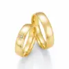 Alianzas de boda de oro amarillo con diamantes