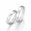 Alianzas de boda de paladio con diamante