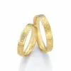 Alianzas de boda de oro amarillo con diamantes
