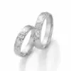 Alianzas de boda de paladio con diamantes