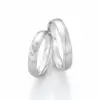 Alianzas de boda de paladio con diamantes