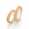 Alianzas de boda de oro rosado con diamante