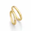 Alianzas de boda de oro amarillo con diamantes