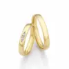 Alianzas de boda de oro amarillo con diamantes