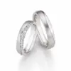 Alianzas de boda de paladio con diamantes